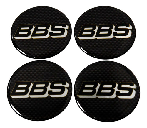 Emblema Adesivos Centro Roda Bbs 56mm Carbono Resinado Re39