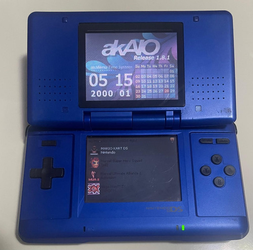 Nintendo Ds Fat + R4 Com Jogos Azul (Usado)