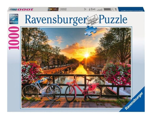 Puzzle  Bicicletas En Amsterdam 1000 Piezas- Ravensburger