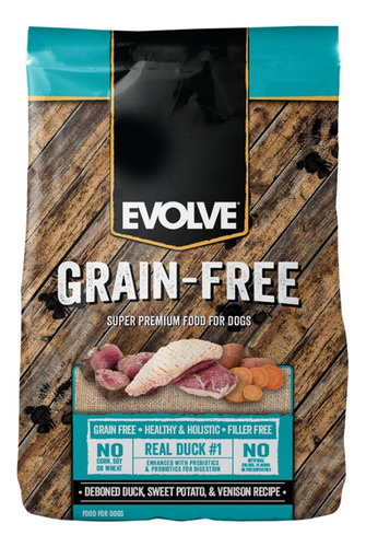 Evolve Dog Grain Free Duck - Pato | Alimento Perro X 11 Lb