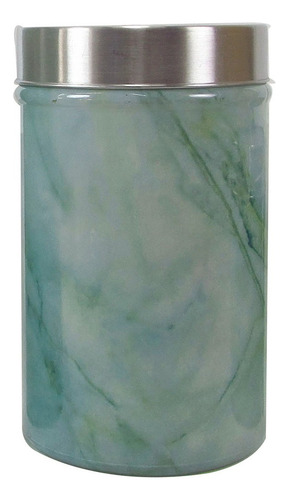 Pote Com Tampa De Vidro Estampa Marmorizado 900ml