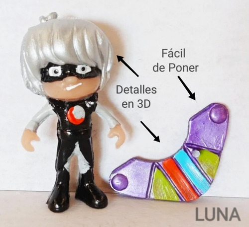 Muñecos Héroes En Pijamas Pjmask 6 Personajes Y Accesorios