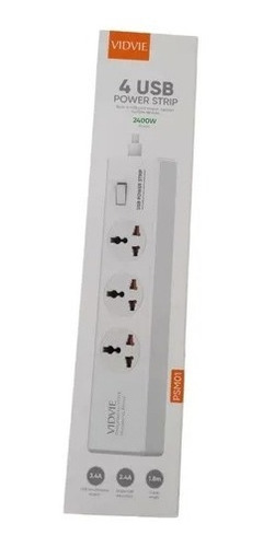 Multitoma Adaptador X4 Usb Tomacorriente 3 Puertos