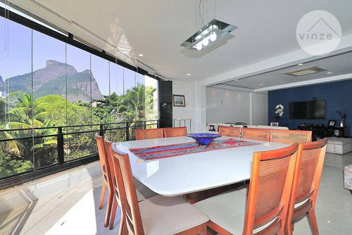 Imagem 1 de 28 de Jardim Oceânico 2 Quadra Praia E 3 Quadras Do Metrô Cm 161m² Com Vista Para A Pedra Da Gávea - Ap0048