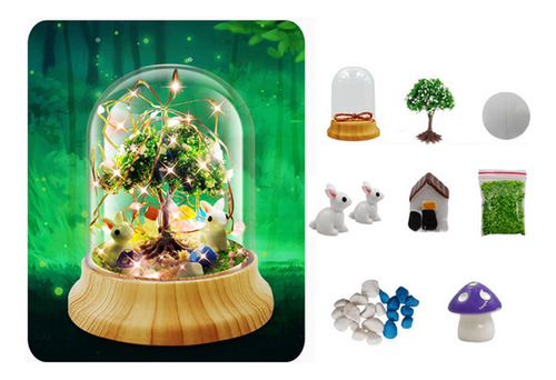 Diy Night Light Materials Bunny Lamp Ornament Iluminación