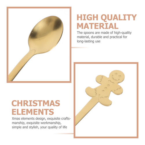 1 Juego De Cucharas De Café Creative Christmas Elements Post
