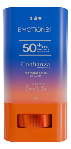 Protector Solar Facial En Barra Emotions Labs Confianza Momento de aplicación Día/Noche Tipo de piel Todo tipo de piel