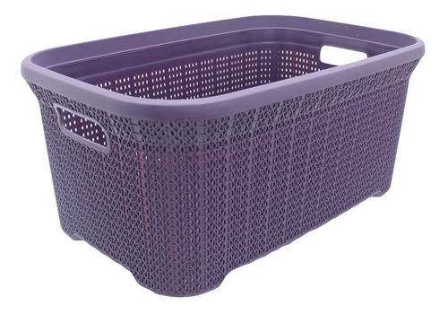 Canasta Organizadora Cesto Para Ropa Multiusos 35 Litros Color Morado