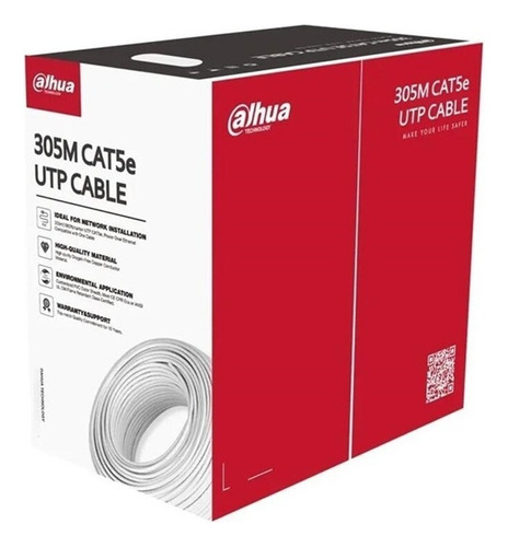 Cable Utp Cat5e 100% Cobre 305m Blanco Dahua Magnotecspa