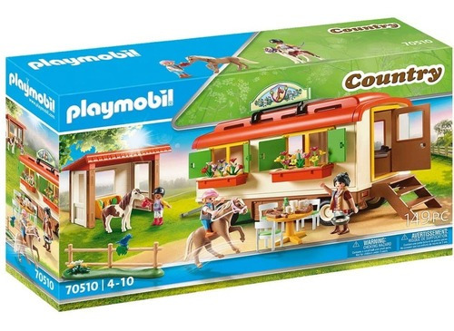Playmobil Country Trailler Com Abrigo De Pônei  70510
