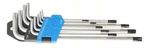 Juego Llaves Allen Torx Perforadas T10 A T50 9 Pzas Bgs 794