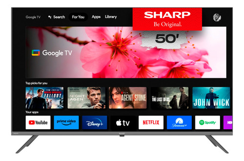 Smart Tv Sharp Aquos 4t-c50fl6l Led Tv 4k Uhd 50 