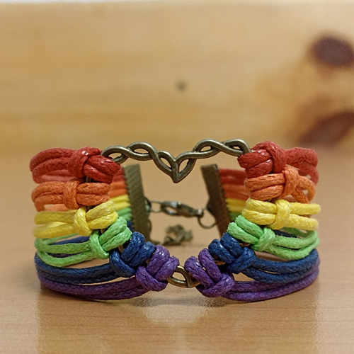 Pulsera Lgbt + Corazón Arcoiris Orgullo Gay Pride