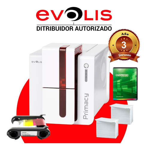 Impresora Tarjetas Evolis Primacy Una Cara + Ribbon