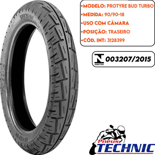 Pneu Traseiro Yes 125/ Gsr 150 90-90-18 Bud Turbo Technic