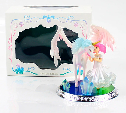 Figura De Sailor Chibi Moon, Unicornio. 14 Cms. Decorativa.