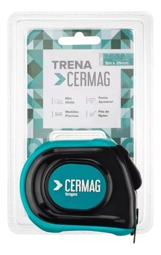 Trena Profissional 5 Metros C/milímetro (dois Lados) Cermag