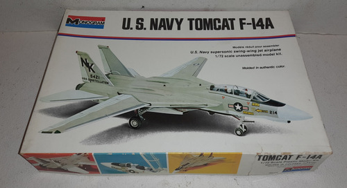 Avion Us Navy Tomcat F-14a Kit Monogram Escala 1/72 1973 (Usado)