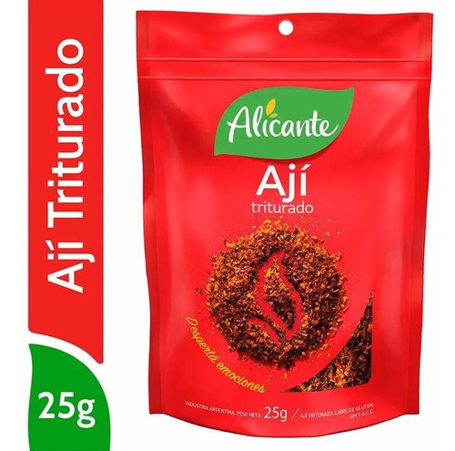 Pack X 6 Unid. Aji Molido  Triturado 25 Gr Alicante Condime