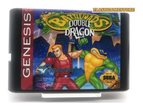 Mega Drive Jogo - Battletoads Double Dragon Paralelo