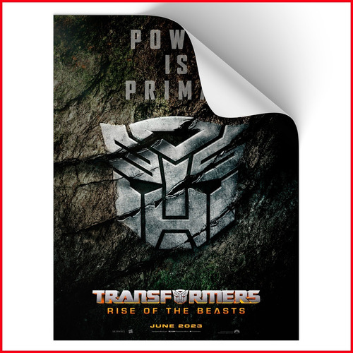 Poster Adherible Transformers Rise Of The Beasts #2- 52x35cm