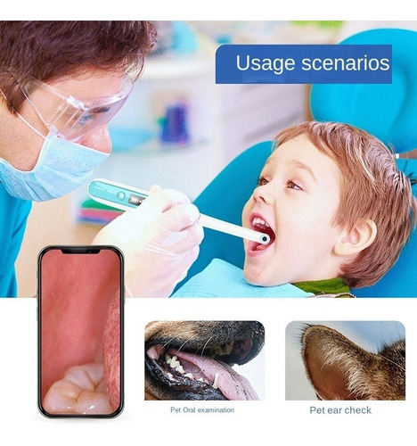 Espejo Dental Wifi, Endoscopio, Examen Alta Definición 8led