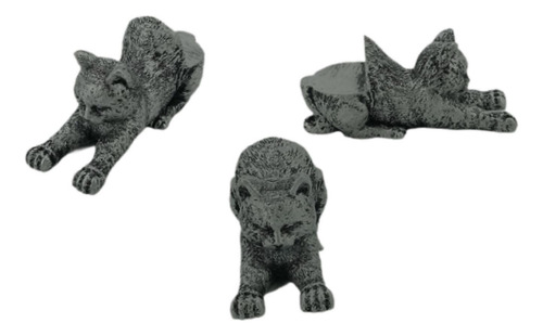 3pcs Flower Pot Feet Animal Figures Practical Resin Lazy Cat