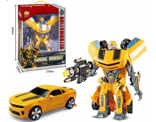 Robot Transformer Auto Bumblebee C/arma 18cm Alto