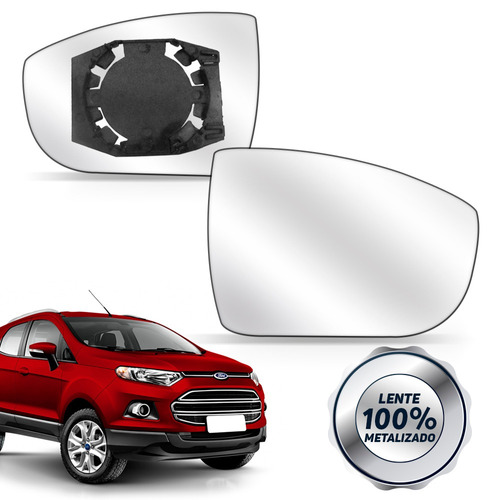 Lente Retrovisor Ecosport 2013 2014 2015 2016 Com Base