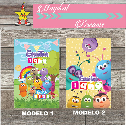 Libro Para Colorear Bichikids Personalizado 20 Pz