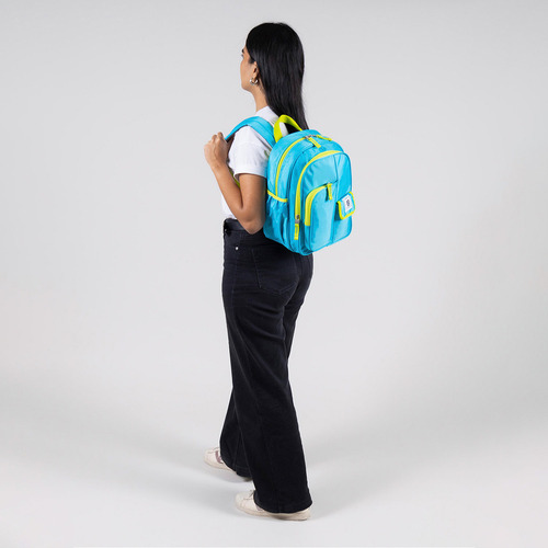 Mochila Chica Deportiva 1818 Chenson Petit 1865945 Color Agua Diseño De La Tela Liso