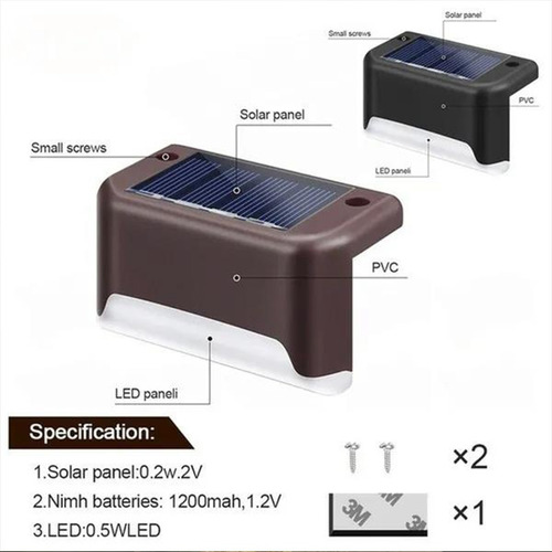 . Pack De 24 Luces Solares For Escaleras, Escalones Y Bolas