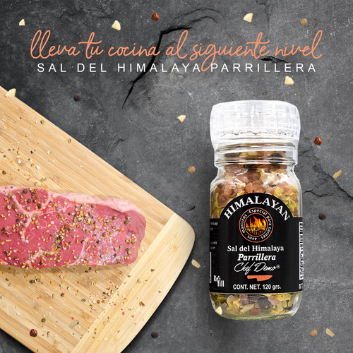 Sal Del Himalaya Parrillera Gourmet Grano Molinillo 120g