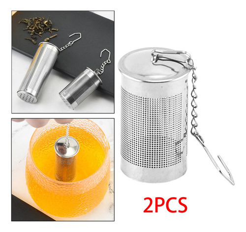 4 X 2 Infusores De Bolas De Té De Acero Inoxidable Con Alto