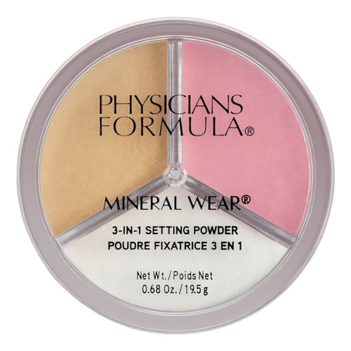 Base de maquillaje en polvo Physicians Formula Mineral Wear Set Fixer Polvo mineral 3 en 1 - 18mL 19.5g