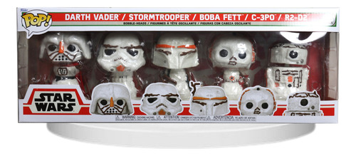 Funko Pop Darth Vader Trooper Boba Fett C-3po R2-d2 - 5 Pack