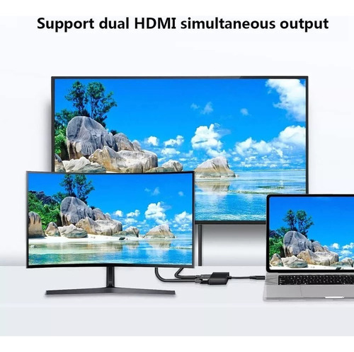 Adaptador Usb Para Hdmi Duplo Expande Dois Monitores
