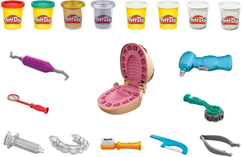 Imagem 2 de 5 de Conjunto Massa De Modelar - Play-doh - Dentista -