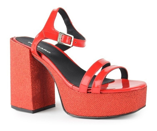 Sandalias Fiesta De Mujer Cuero Ecológico Aviñon - Ferraro