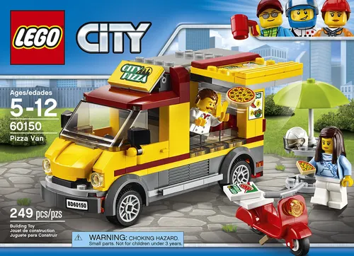 Camión Lego Pizza Van 60150 De Juguete Con Patinete Y 2 Mini