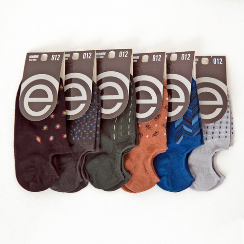 Imagen 2 de 5 de Micromedias Elemento Pack X6 Pares Estamp De Hombre Art 012