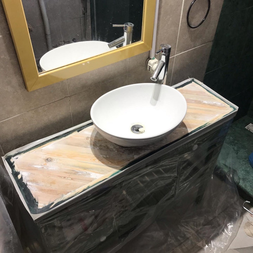 Imagen 4 de 4 de Mesadas Con Resina Epoxi Cristal Liquido Baño Cocina