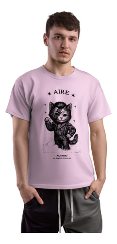 Remera Acuario Aire - Astrología -100% Algodón Premium
