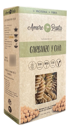 Fusilli De Garbanzo Amore Pasta 260g De Proteína Sin Gluten