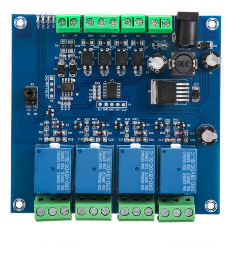 Módulo De Relé De 4 Vías Modbus Rtu Módulo De Relé De 7-24 V
