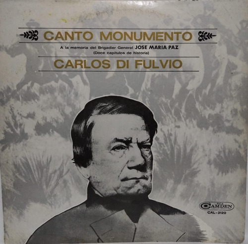 Carlos Di Fulvio  Canto Monumento Lp Vg+ La Cueva Musical
