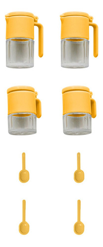 Mini Botella De Vidrio Para Condimentos, Resina Amarillo 1