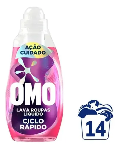 Lava-roupas Líquido Omo Ciclo Rápido Ação Cuidado 750ml