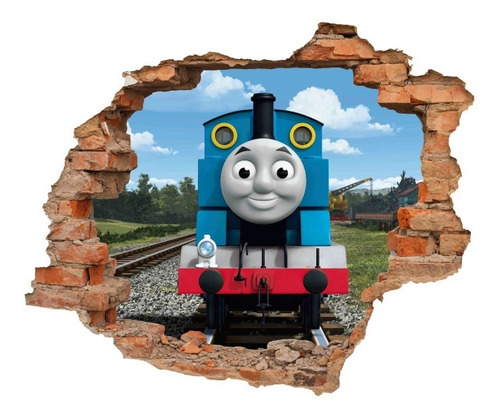 Decoración Recamara Infantil Thomas El Tren Vinil 65x55 