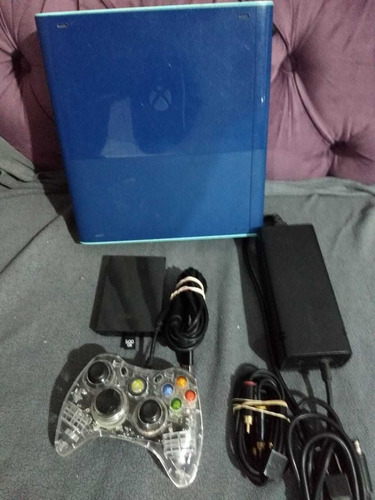 Xbox 360 Slim Azul, 500 Gb Y Control Especial 